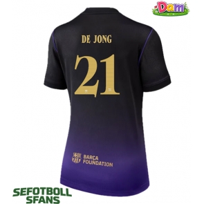 Barcelona Frenkie de Jong #21 Bortatröja Kvinnor 2026-27 Kortärmad